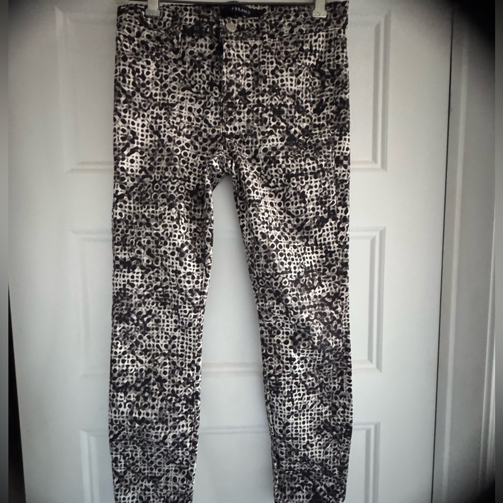 J Brand Black and Gray Animal Print Jeans new
